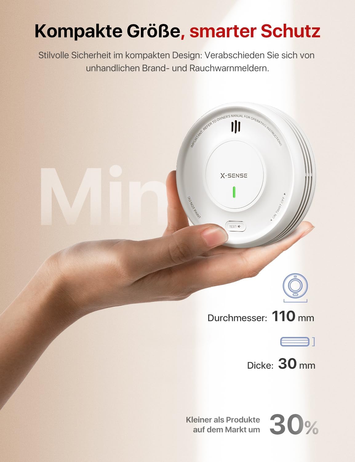 Thumbnail 6 de X-Sense XS0D-MR Intelligenter Rauchmelder WLAN mit Magnethalterung (3er-Set) – 2,4 GHz, 10 Jahre Lebensdauer