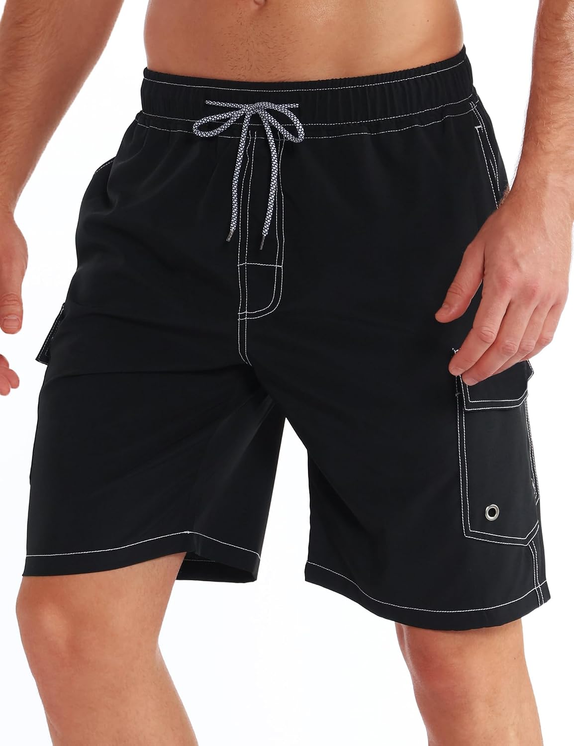 Detalle de APTRO Men's Swim Trunks with Mesh Lining, 9" Inseam, Quick-Dry