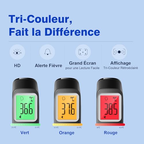 Detalle de Viproud Thermomètre Frontal Sans Contact – Fiable, rapide et pratique pour toute la famille