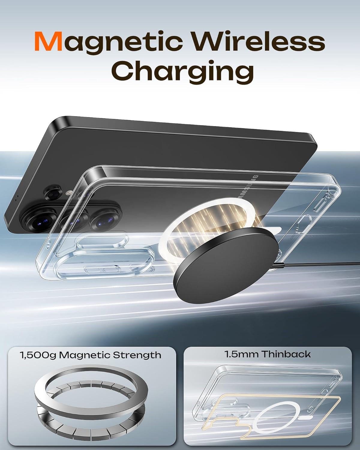 Thumbnail 6 de TOCOL Magnetic Case for Samsung Galaxy S26 Ultra (MagSafe) – Clear Slim TPU Back Cover