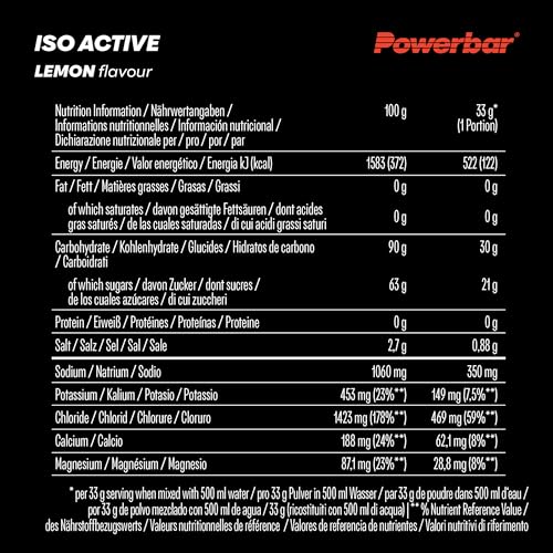Detalle 2 de PowerBar Isoactive Limón 1320 g — Energía y electrolitos para esfuerzos sostenidos