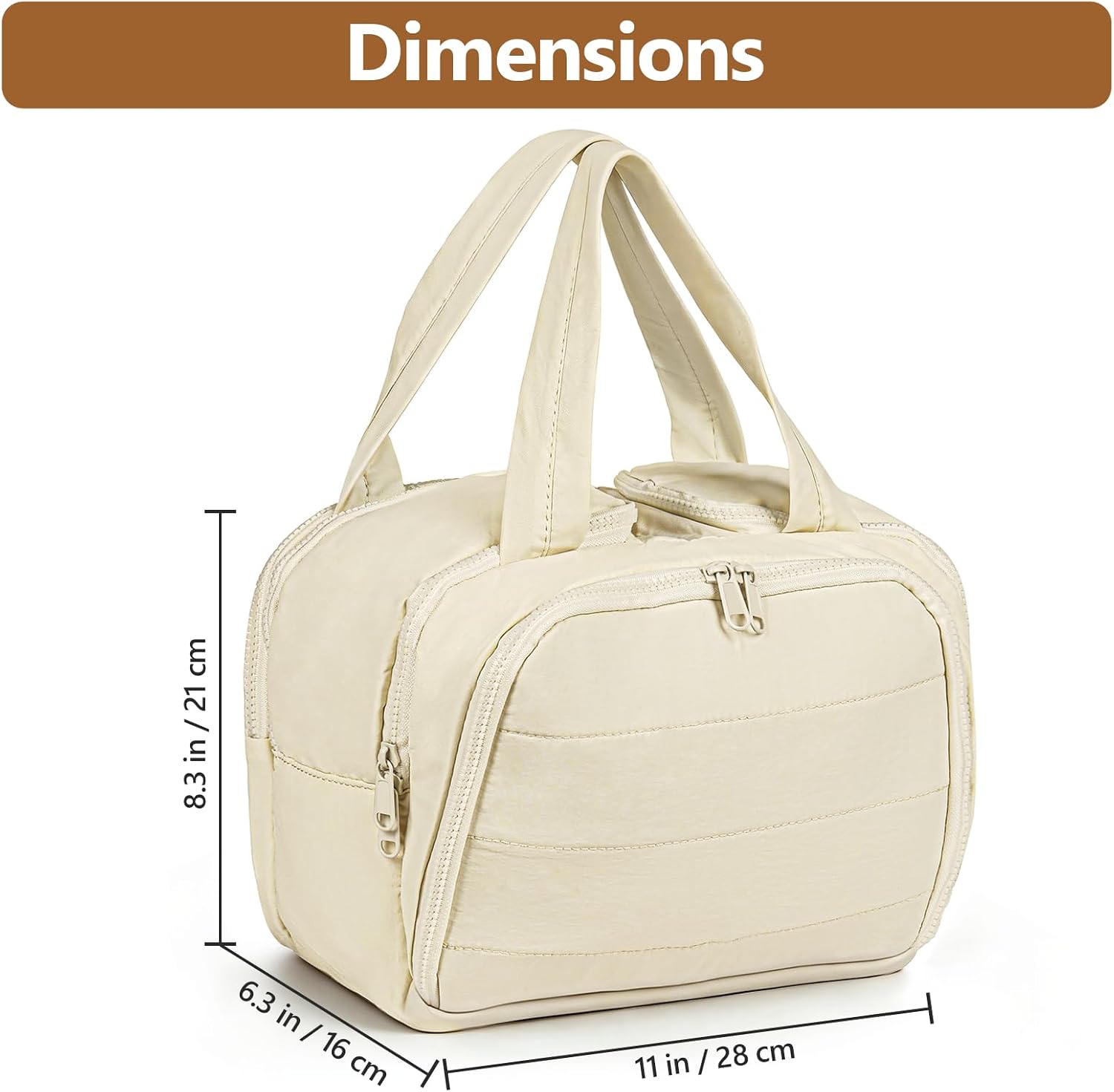Thumbnail 6 de YooxArmor Large Capacity Travel Makeup Bag with Wet-Dry Separation – Beige