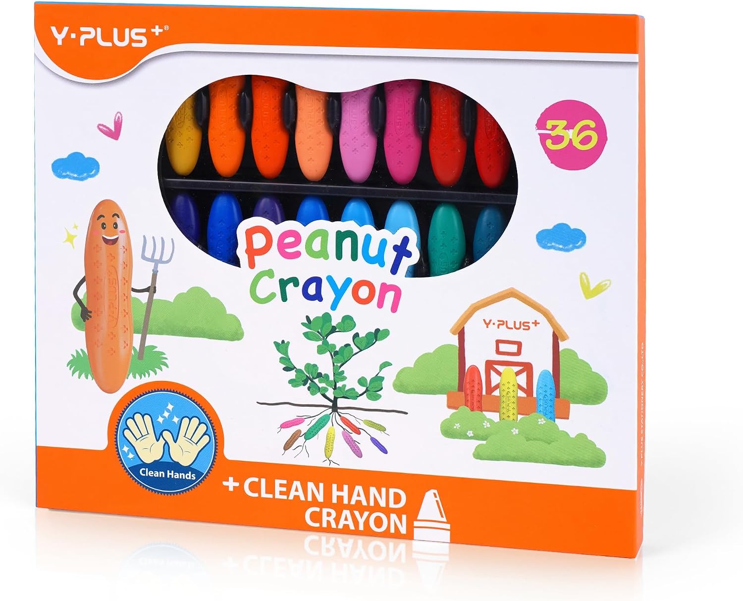Detalle de YPLUS Peanut Crayons for Toddlers – 36 Colors Non-Toxic, Easy-Grip & Washable