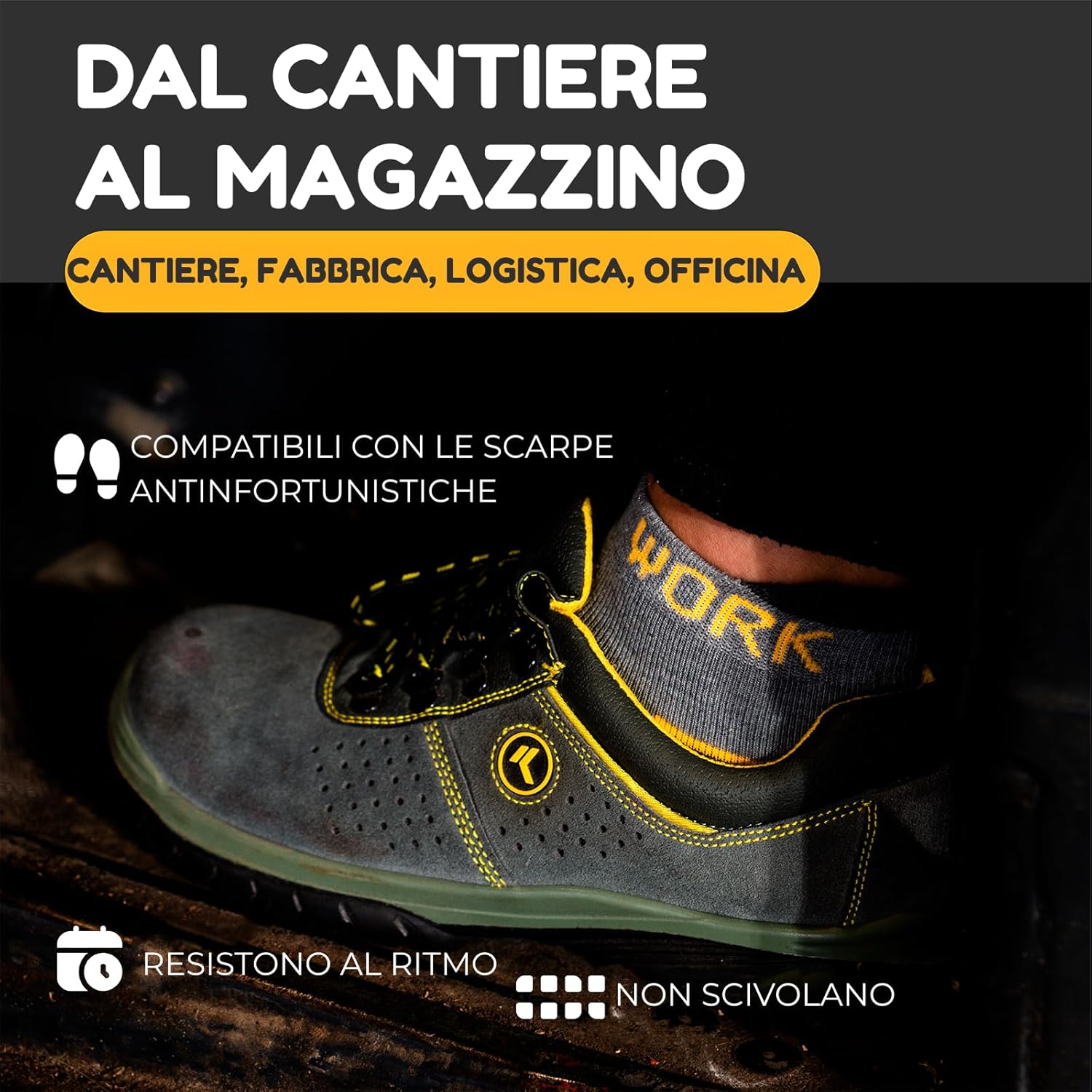Thumbnail 4 de PS PROUTHS Calze da lavoro estive in cotone (uomo/donna) con imbottitura morbida