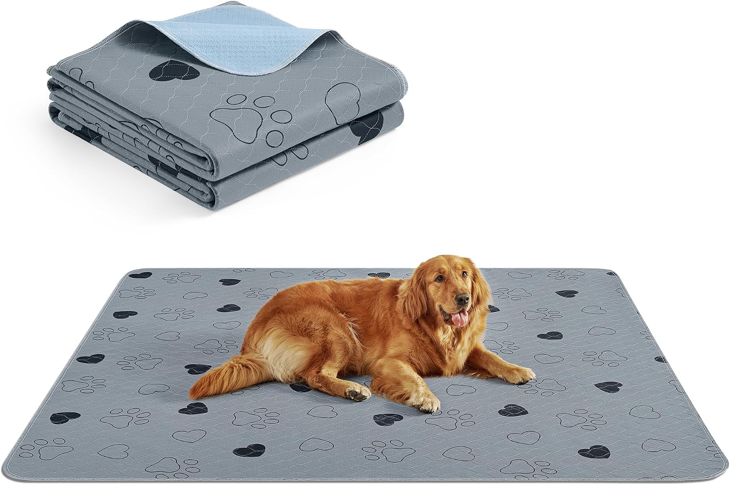 Detalle de Feandrea PTD072G01 Reusable Dog Training Pads, 2 Pack, 183 x 183 cm
