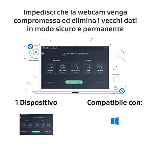 Detalle de AVG Internet Security 2026 | Antivirus per 1 Dispositivo, 1 Anno | Attivazione via email