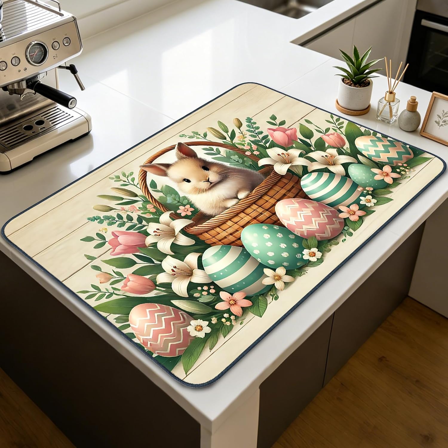 Detalle de Nuxovilar Rabbit Basket Stove Cover, Diatom Mud Countertop Mat
