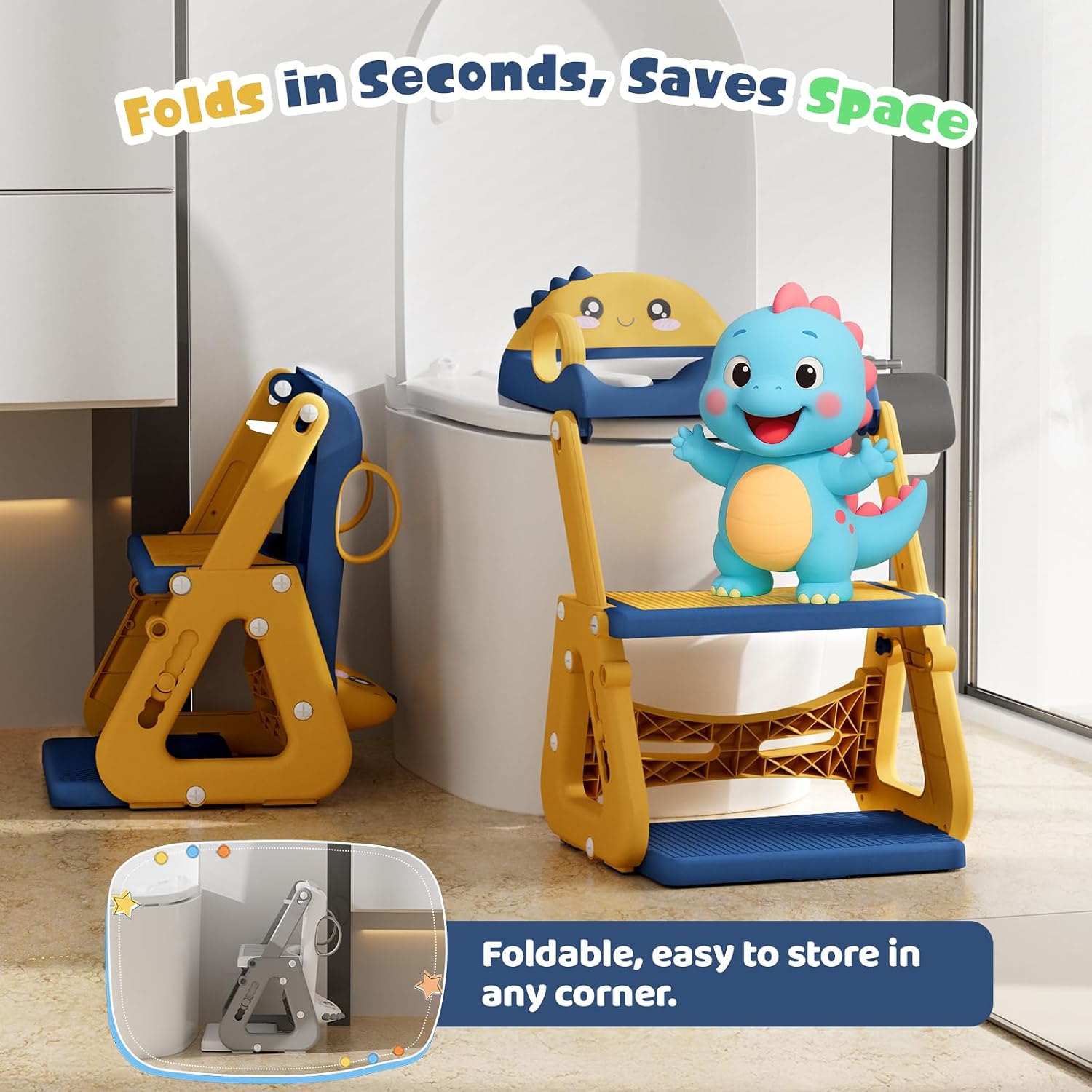 Detalle 2 de Potty Training Toilet Seat 2-in-1 Step Stool