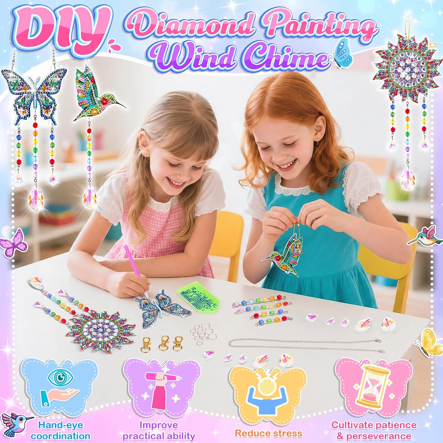 Detalle de Diamond Art Wind Chime Kit, Acrylic