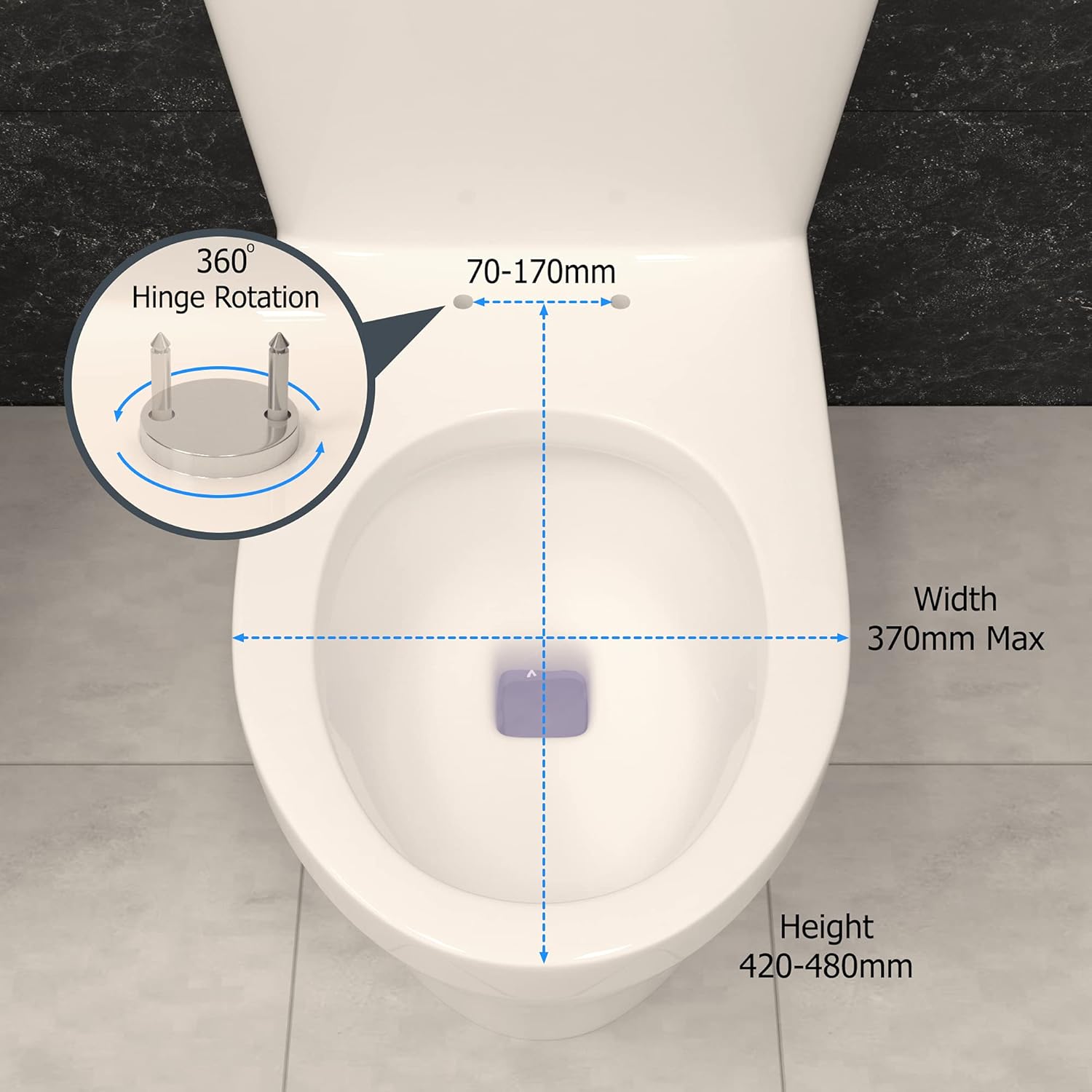 Thumbnail 3 de Soft Close Oval Toilet Seat Quick Release
