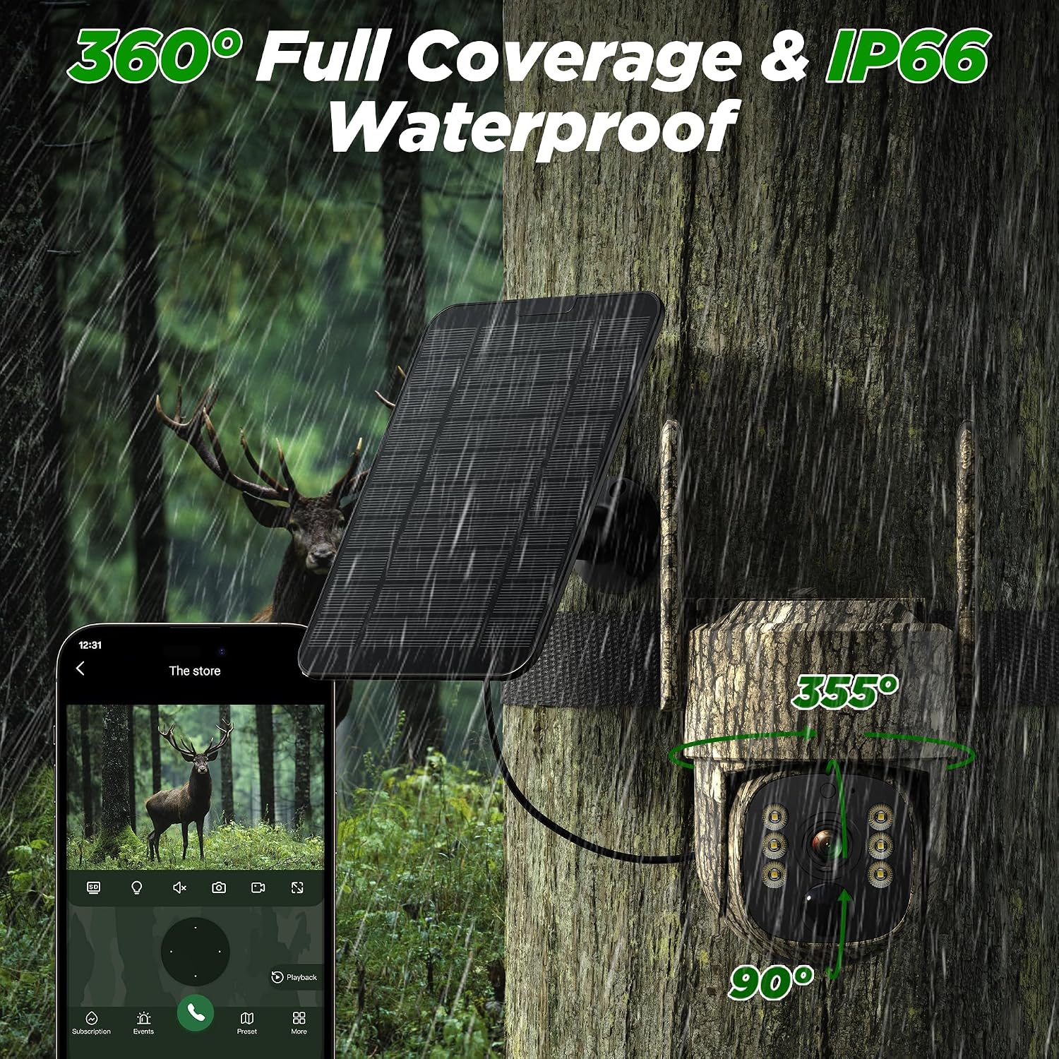 Thumbnail 6 de VOOPEAK TC32B-2P 4G LTE Trail Camera 2-Pack with 360° Live Streaming