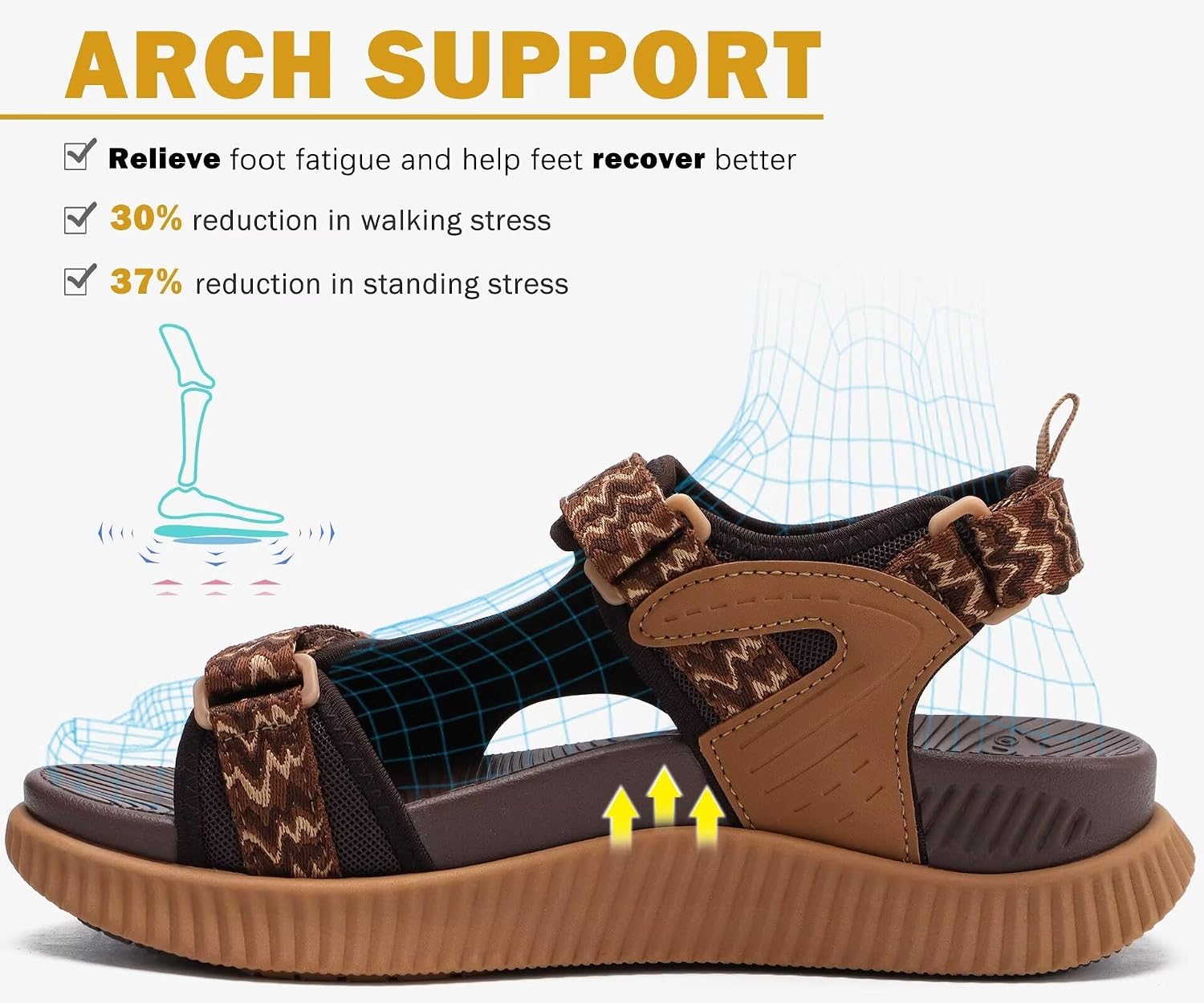 Detalle de KuaiLu Women's Walking Sandals with Adjustable Straps