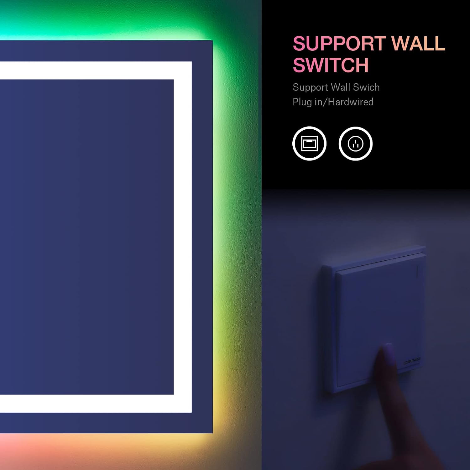 Thumbnail 6 de LOAAO 32x36 RGB LED Bathroom Mirror