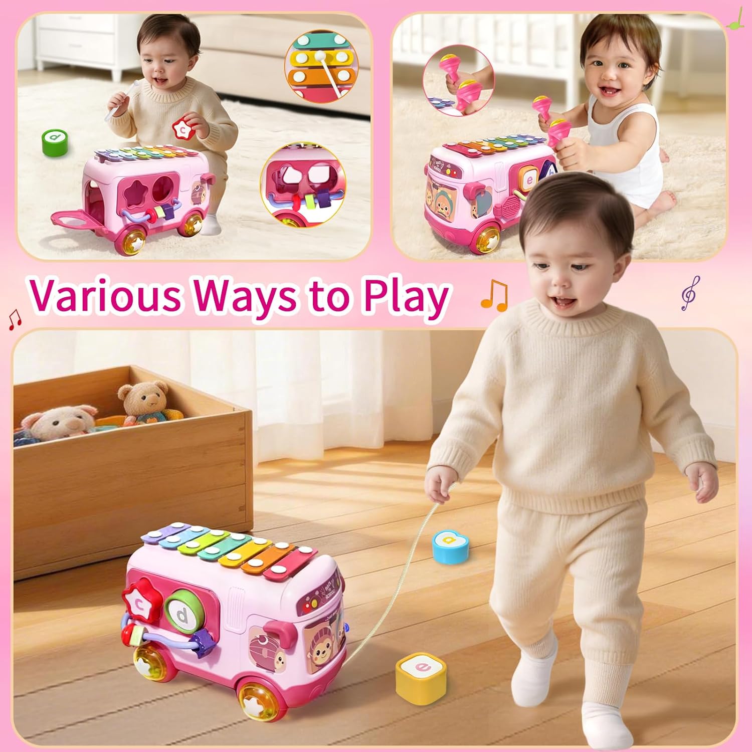 Thumbnail 6 de Montessori Xylophone Shape Blocks – Multi‑Functional Sensory Toy for 12–18 Months
