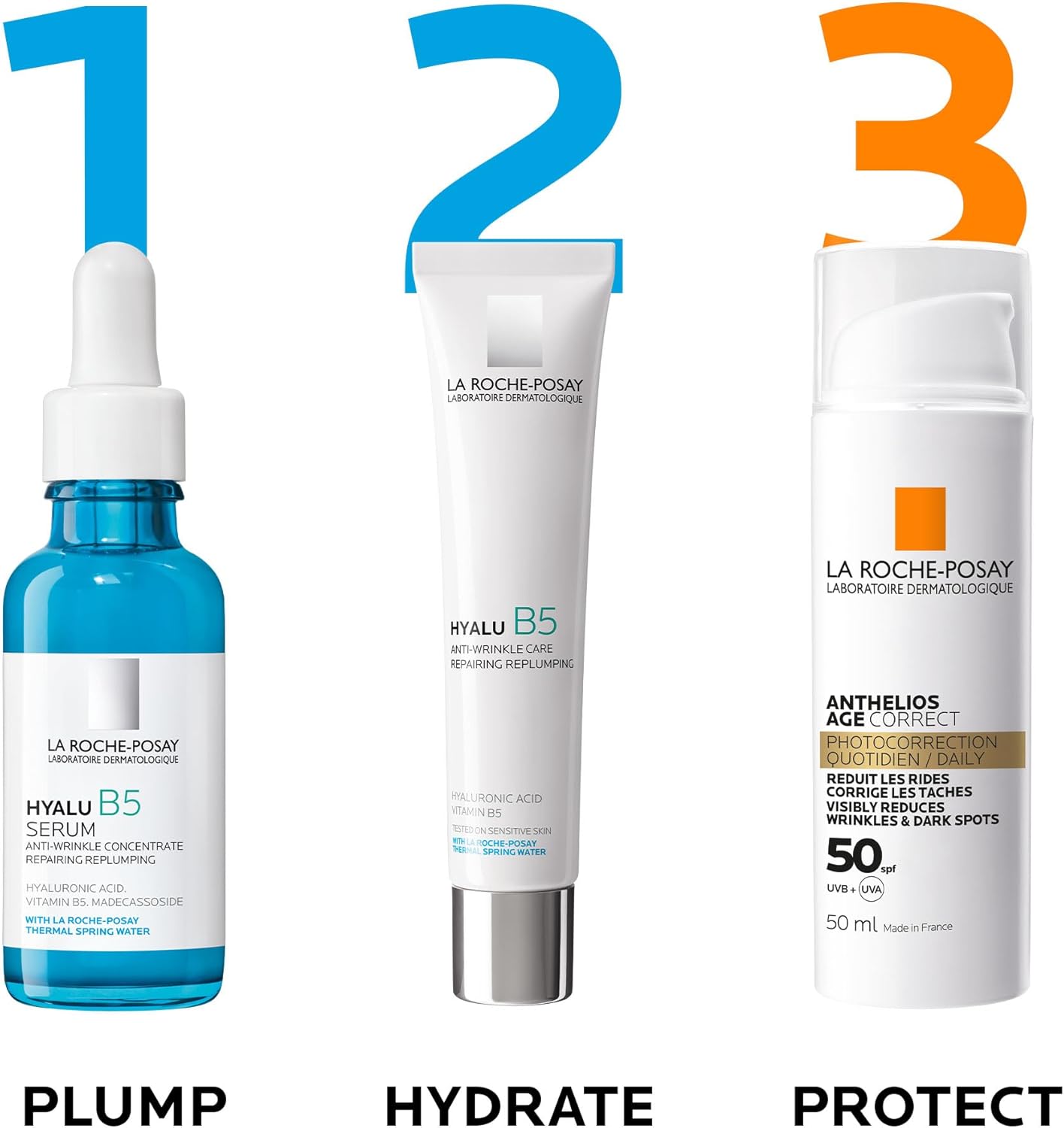 Detalle de La Roche-Posay Anthelios Age Correct SPF50: Daily Anti-Ageing Sunscreen with Hyaluronic Acid & Niacinamide