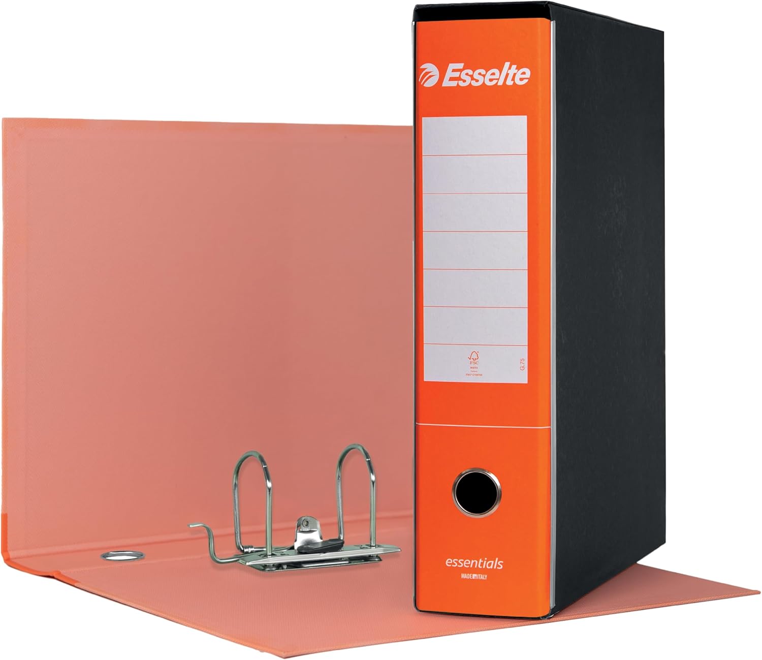 Thumbnail 4 de Esselte ESSENTIALS G75 Registratore con Custodia – formato Protocollo, lomo 8 cm, arancione (6 pezzi)
