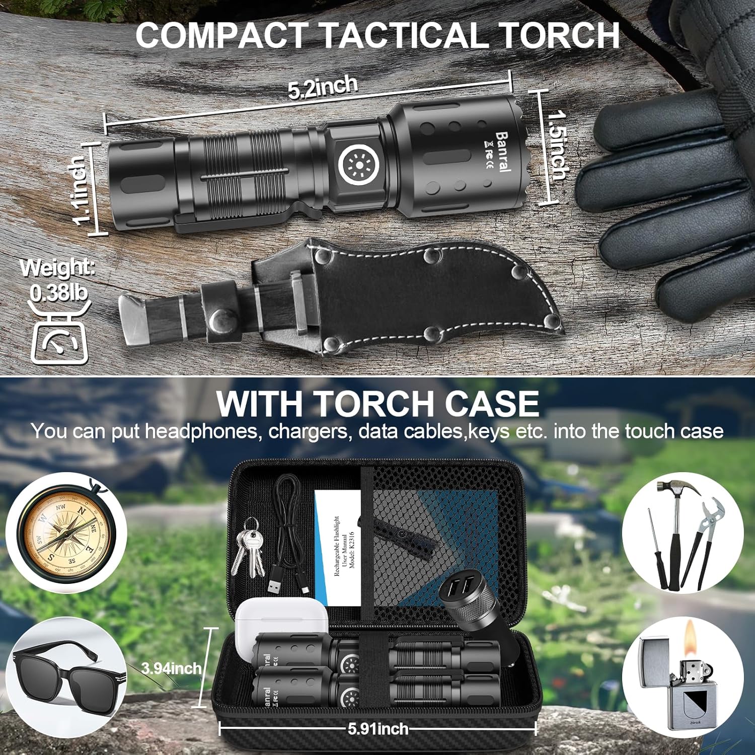Thumbnail 6 de Banral Torches High Lumens Rechargeable Torch: Compact, durable, ready for any outdoor task