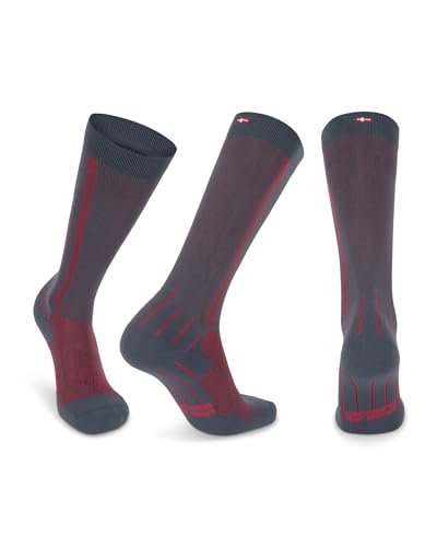 Imagen de DANISH ENDURANCE Calze Compressione Graduata 21-26 mmHg, Grigio/Rosso, taglia 43-47 en OfertitasTOP