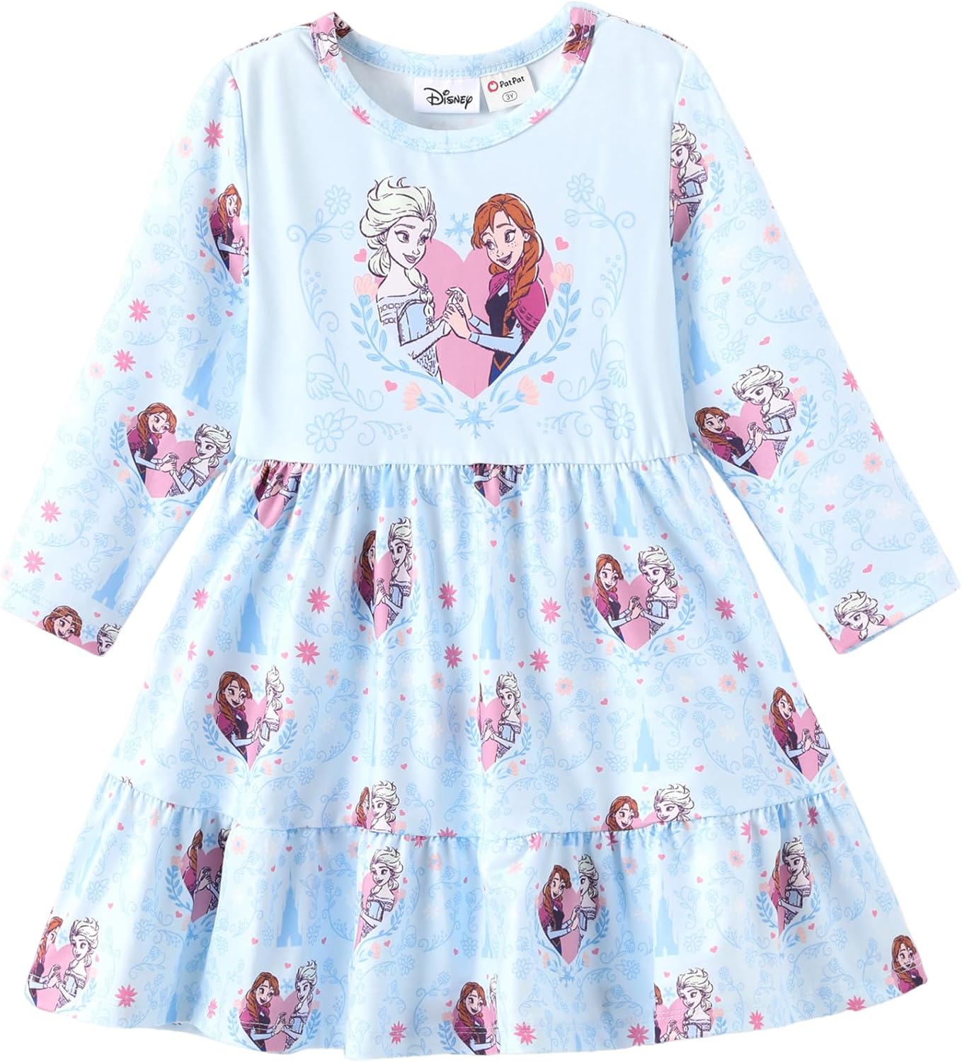 Thumbnail 5 de Disney Princess Frozen Elsa Minnie Stitch Floral Toddler Dress 2-6 Years