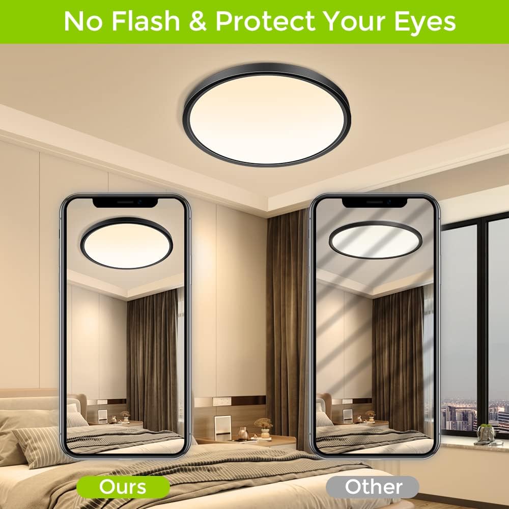 Thumbnail 6 de Black 9 inch LED flush mount 18W