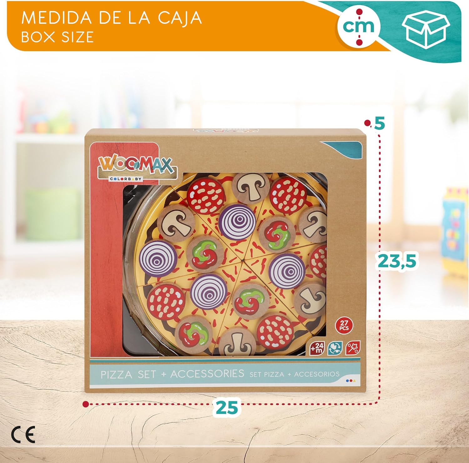 Thumbnail 5 de WOOMAX Set pizza legno autoadesivo 27 pezzi