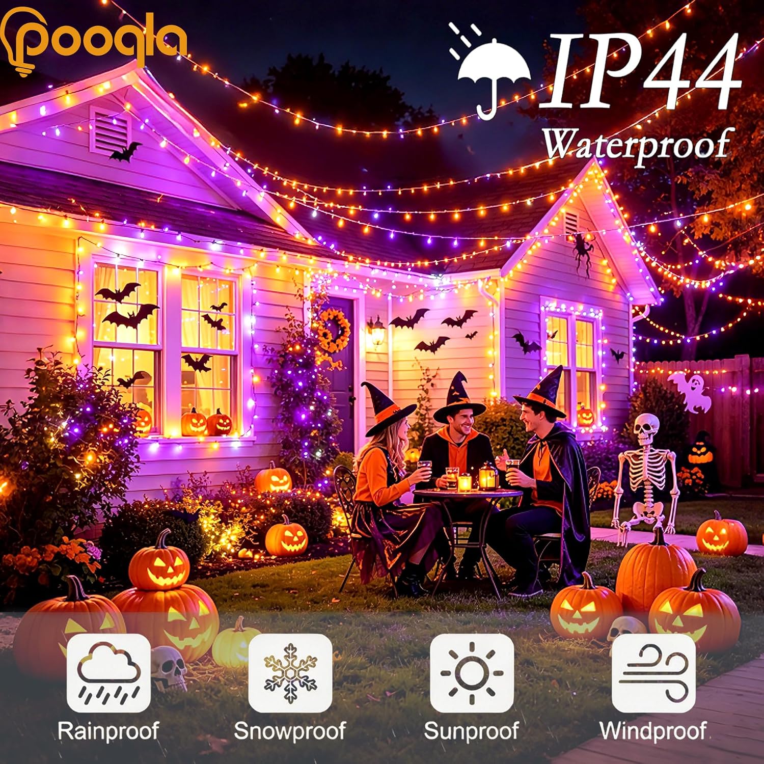 Thumbnail 2 de Pooqla Halloween string lights 66 ft