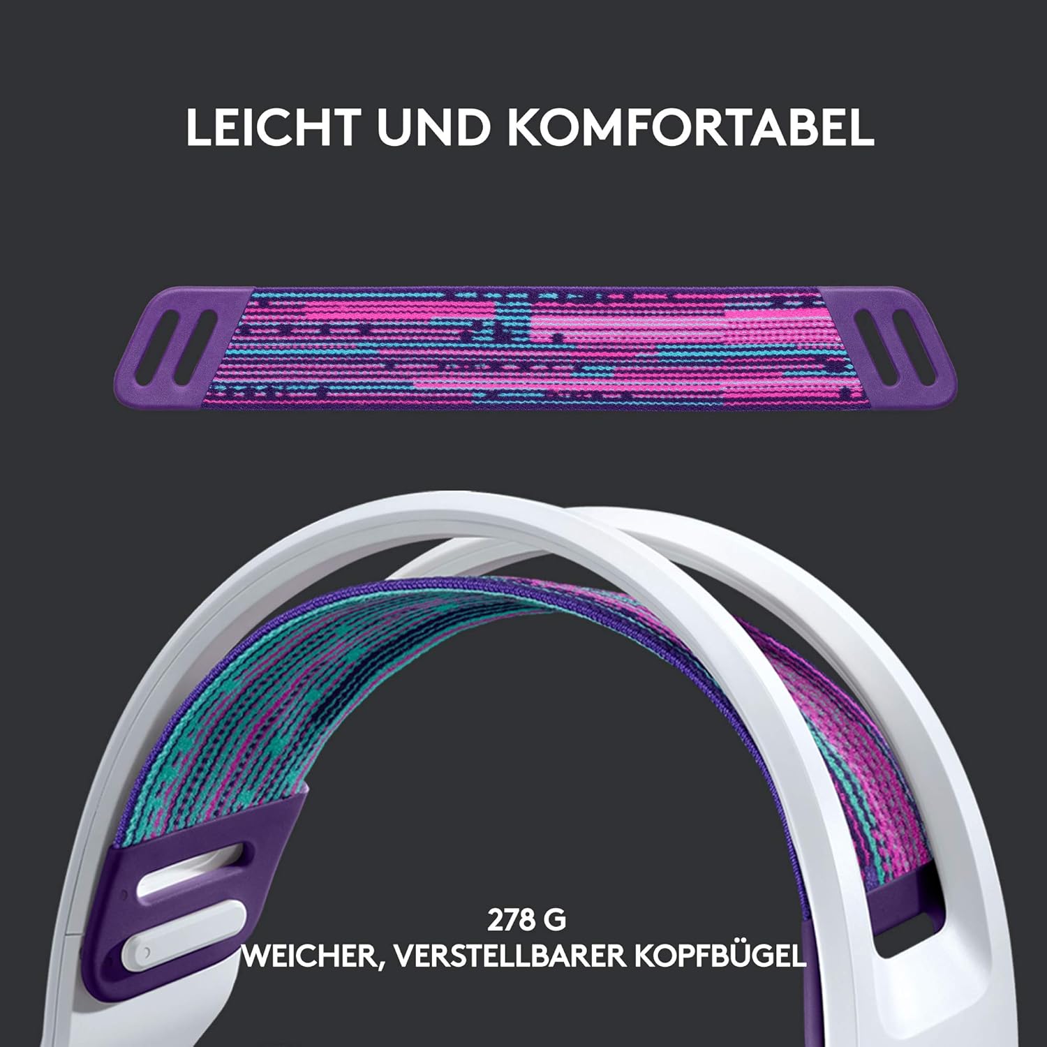 Thumbnail 1 de Logitech G733 LIGHTSPEED kabelloses Gaming-Headset (Weiß) mit LIGHTSYNC RGB & Blue VO!CE