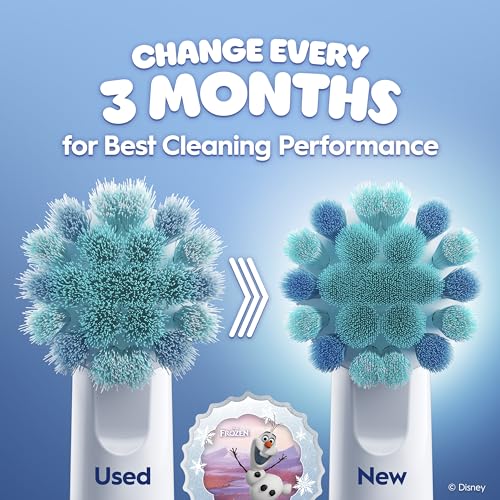 Detalle 2 de Oral-B Pro Kids Disney Frozen Electric Toothbrush Heads (4 Count) – Extra Soft Bristles for Ages 3+