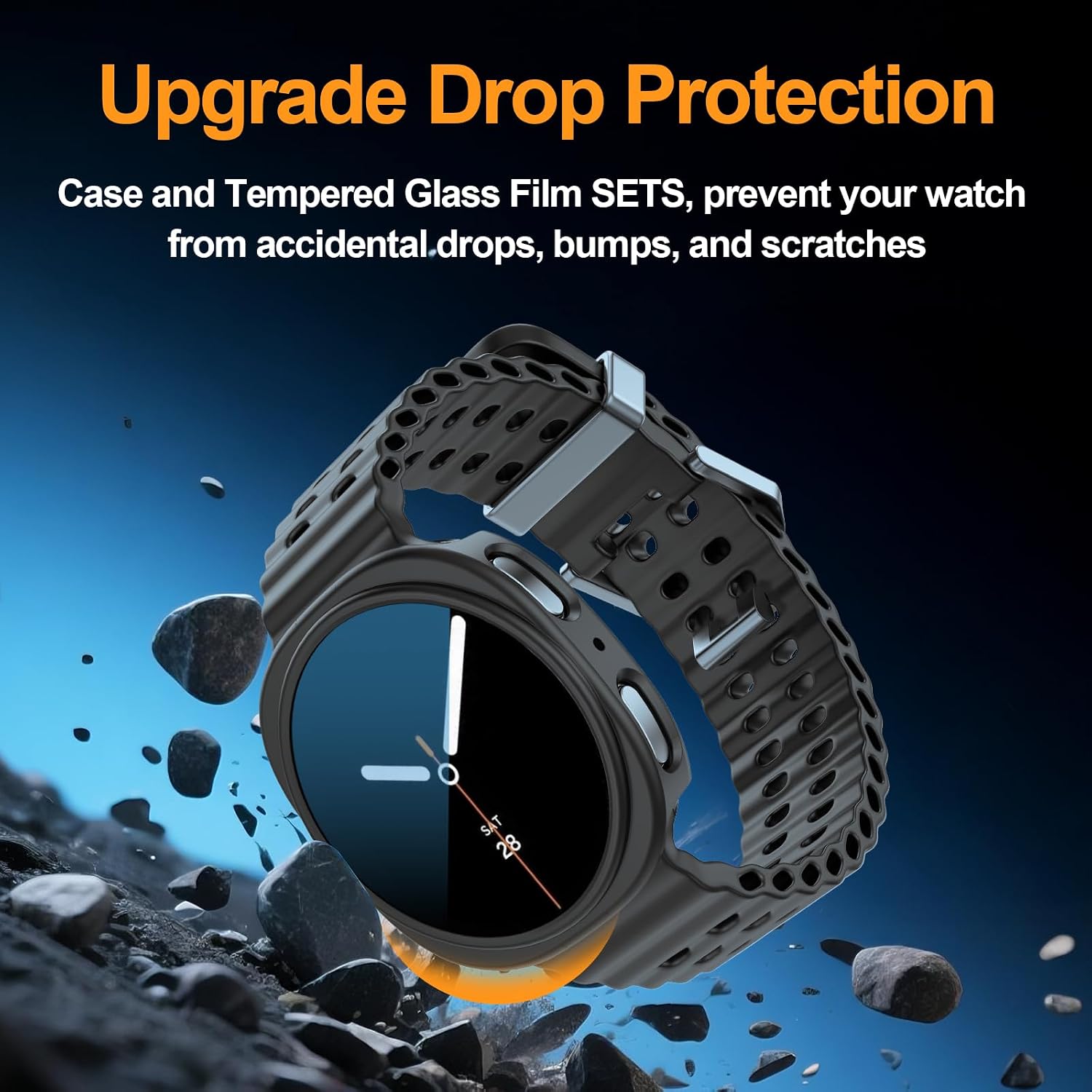 Detalle 2 de Landhoo 6+6 Pack Screen Protector Case for Samsung Galaxy Watch 8 40mm