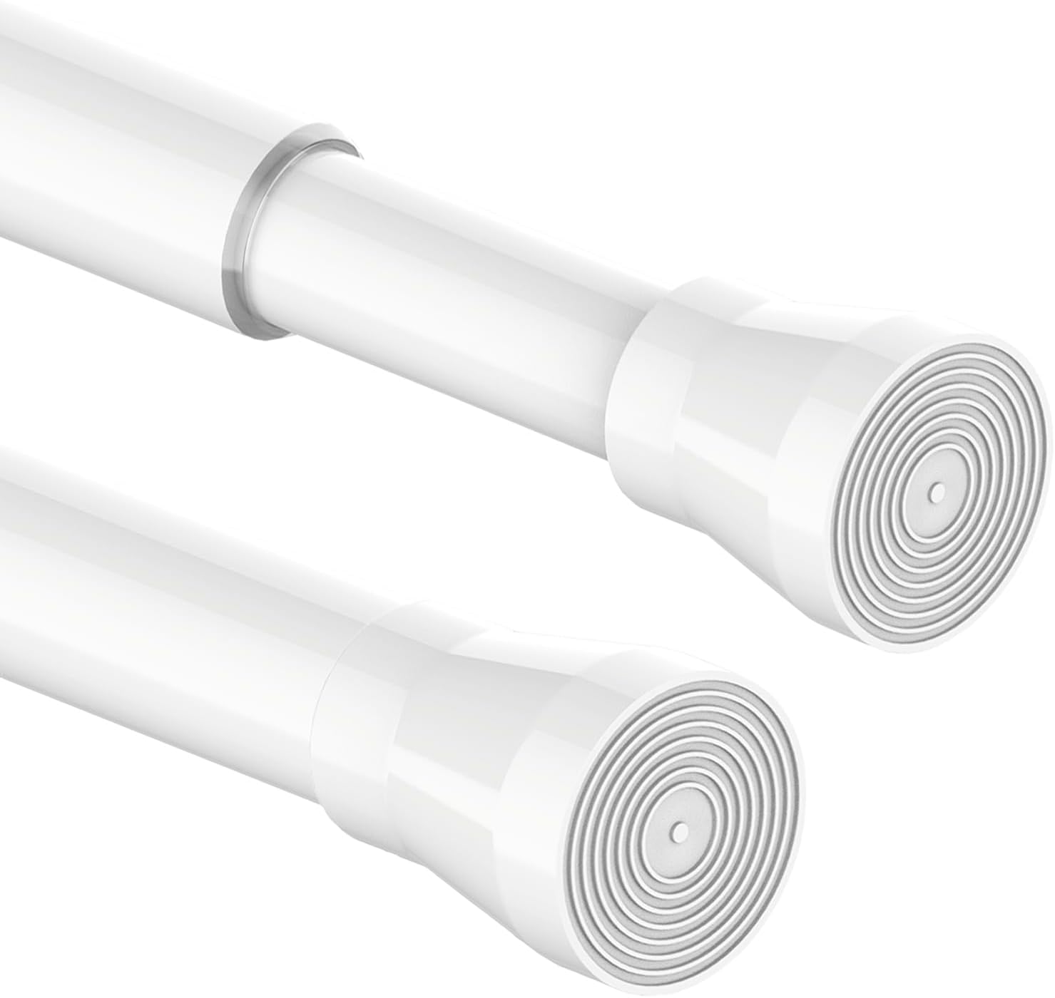Detalle de Venwemong NO2-8040-6 douchegordijnstang, verstelbaar van 69 tot 90 cm, wit