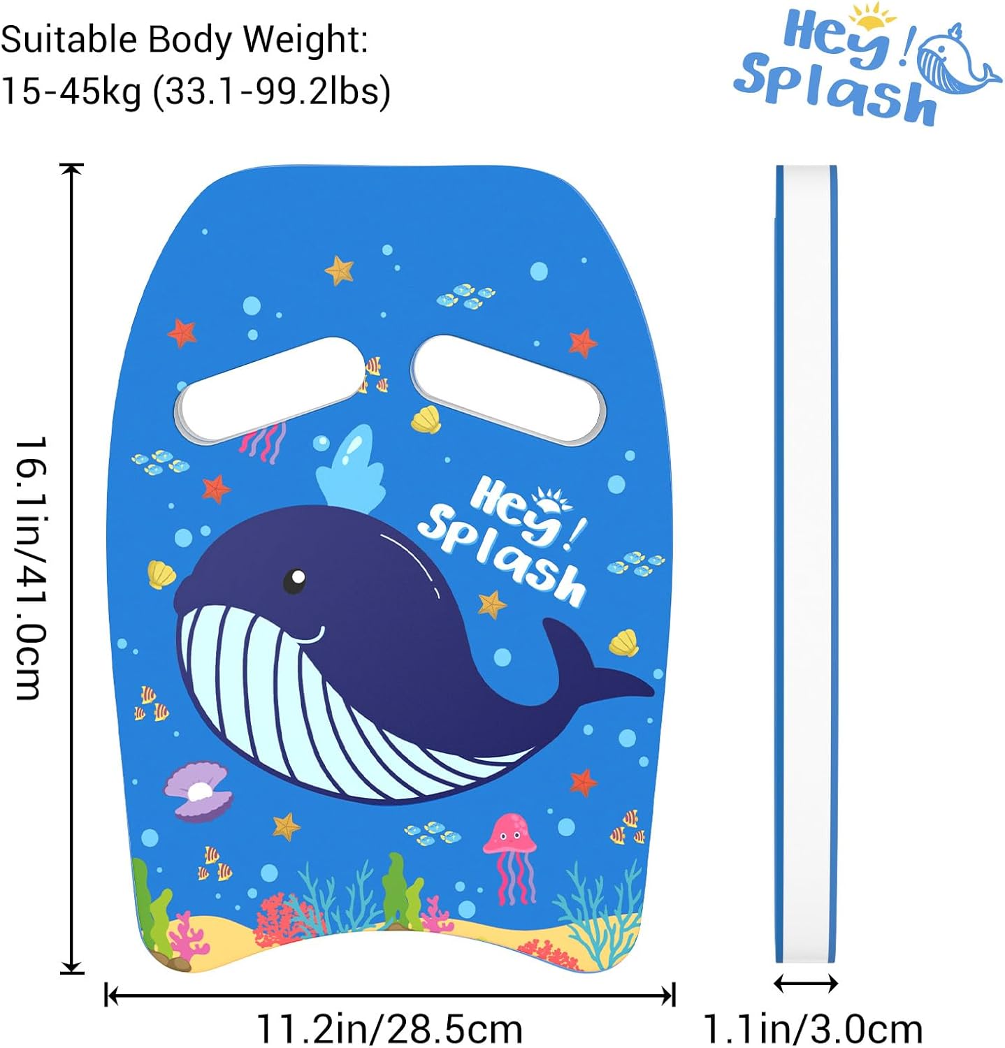 Thumbnail 4 de HeySplash Swimming Kickboard for Kids & Adults – buoyant swim training kick board with easy-grip design