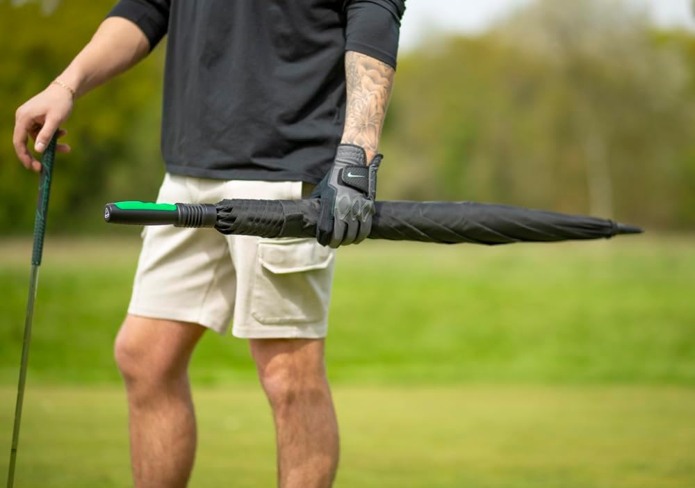 Thumbnail 4 de Fulton Cyclone Performance Golf Umbrella Black (Supersize Canopy)