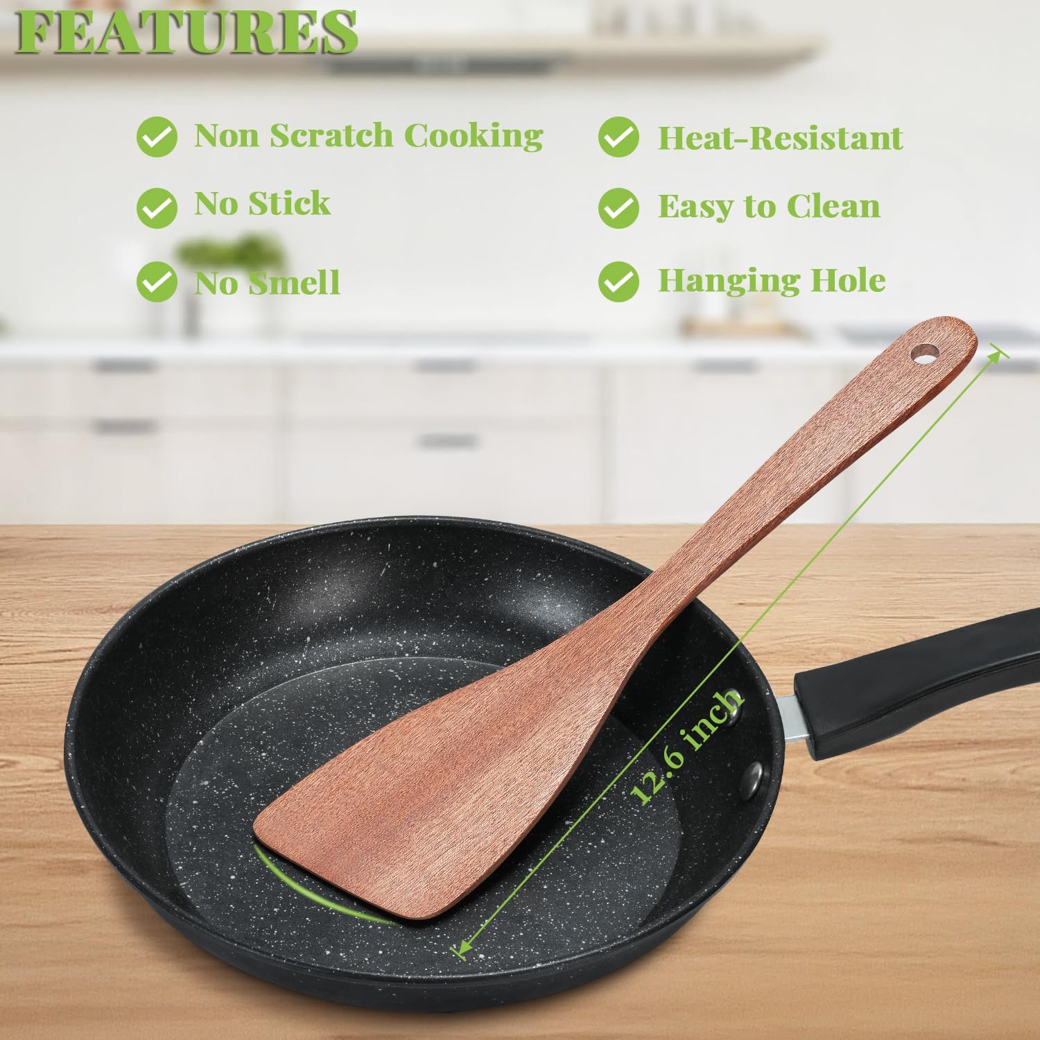 Detalle 1 de MORGLES Wooden Spatula Set, Acacia Wood