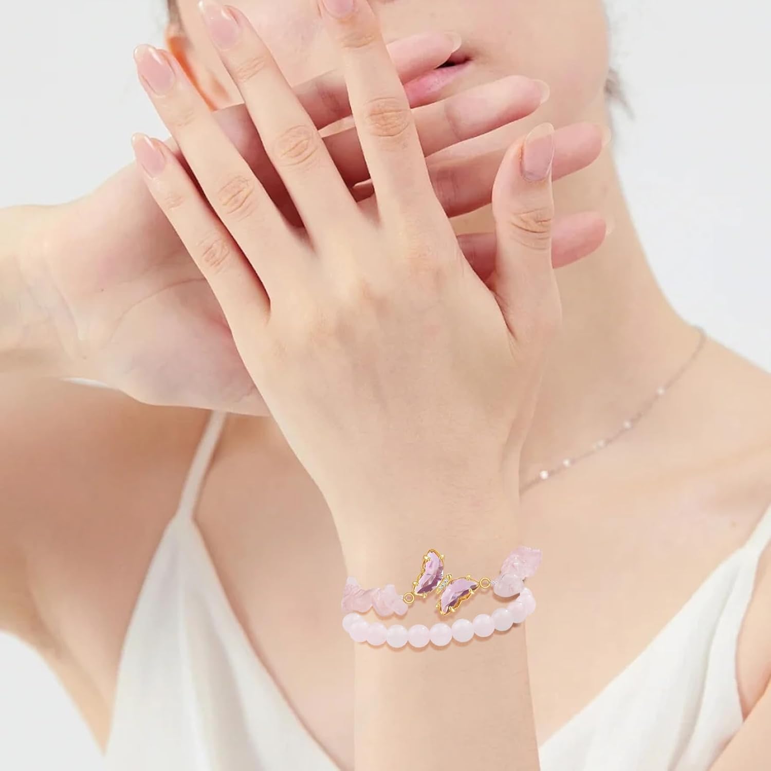 Thumbnail 2 de Bracelet CheersLife pour femme en pierres naturelles avec message de soutien