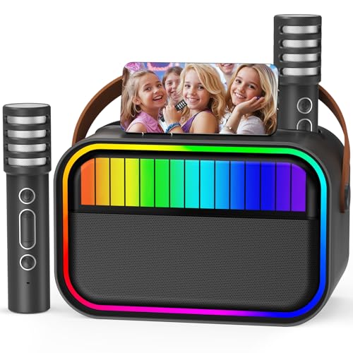 Machine de karaoké portable avec 2 microphones ⚙