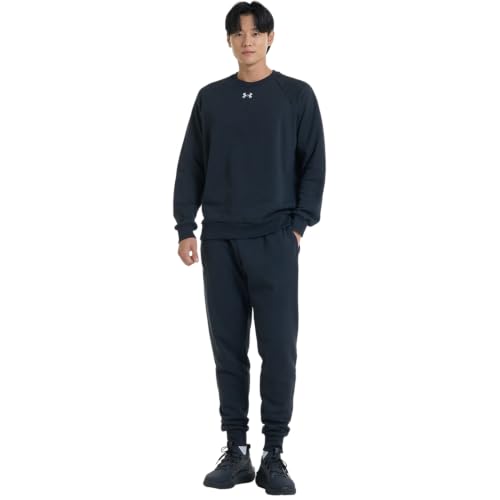 Thumbnail 2 de Under Armour Rival Fleece Joggers para hombre – Negro/Blanco, talla LG