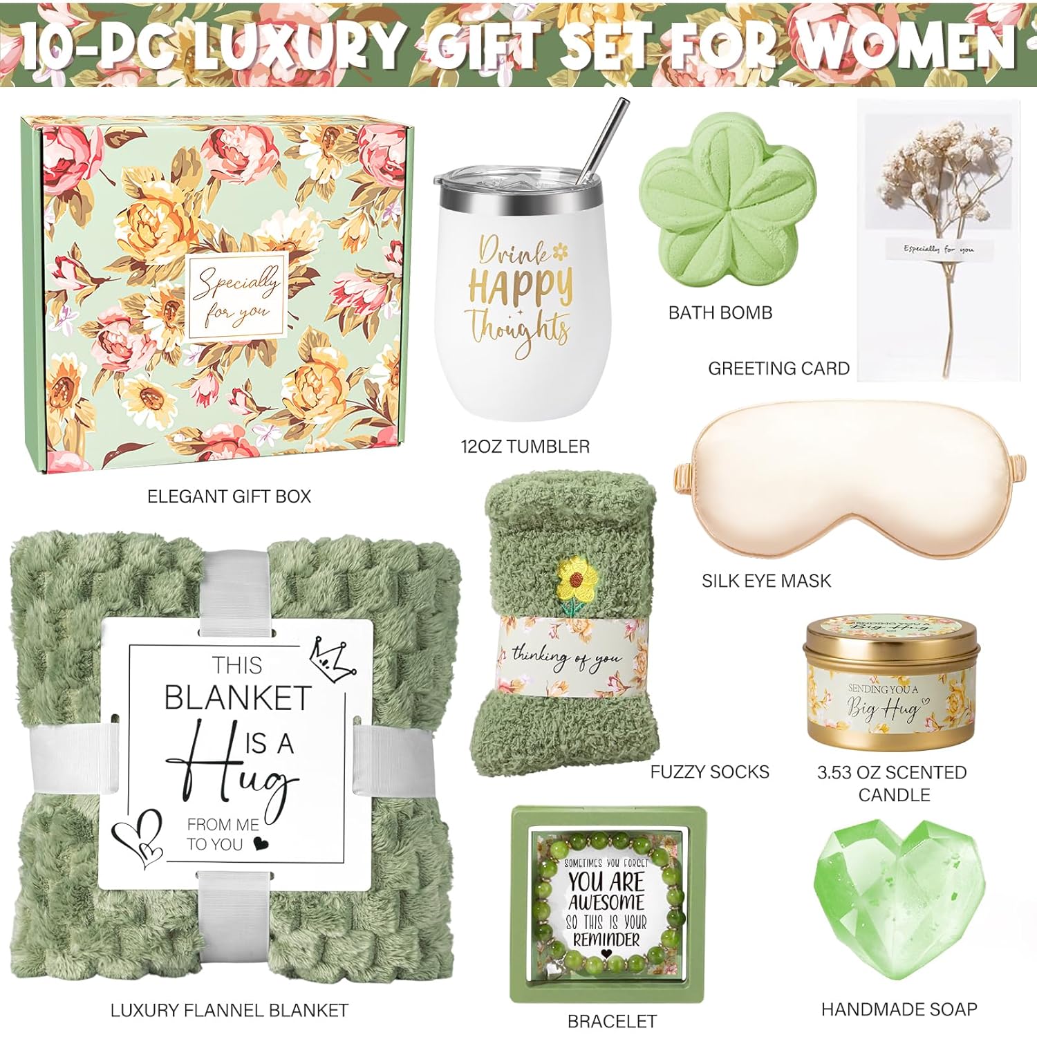 Thumbnail 1 de Birthday Gift Basket for Women 10pcs