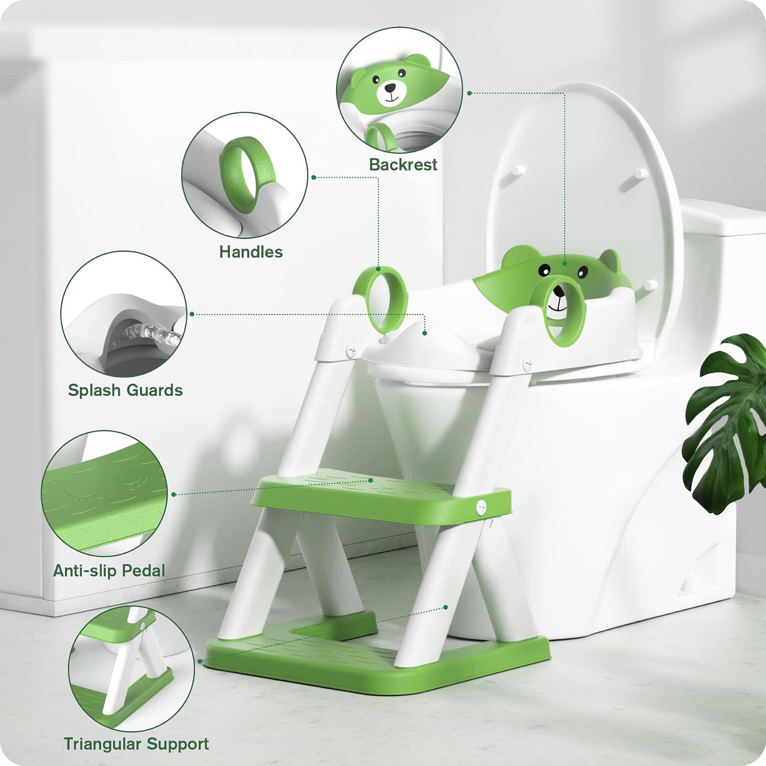 Detalle 2 de Rabb 1st Toilettenleiter 2‑in‑1 Kindersitz