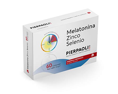 Detalle de Pierpaoli Melatonina Zinco Selenio 60 Compresse: supporto al sonno e difese quotidiane