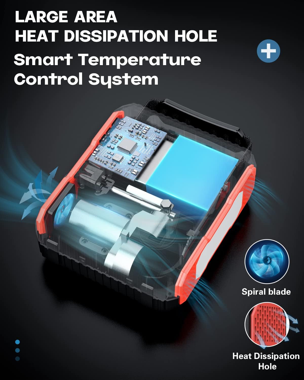 Thumbnail 4 de Car Jump Starter with Air Compressor, 9000A Peak