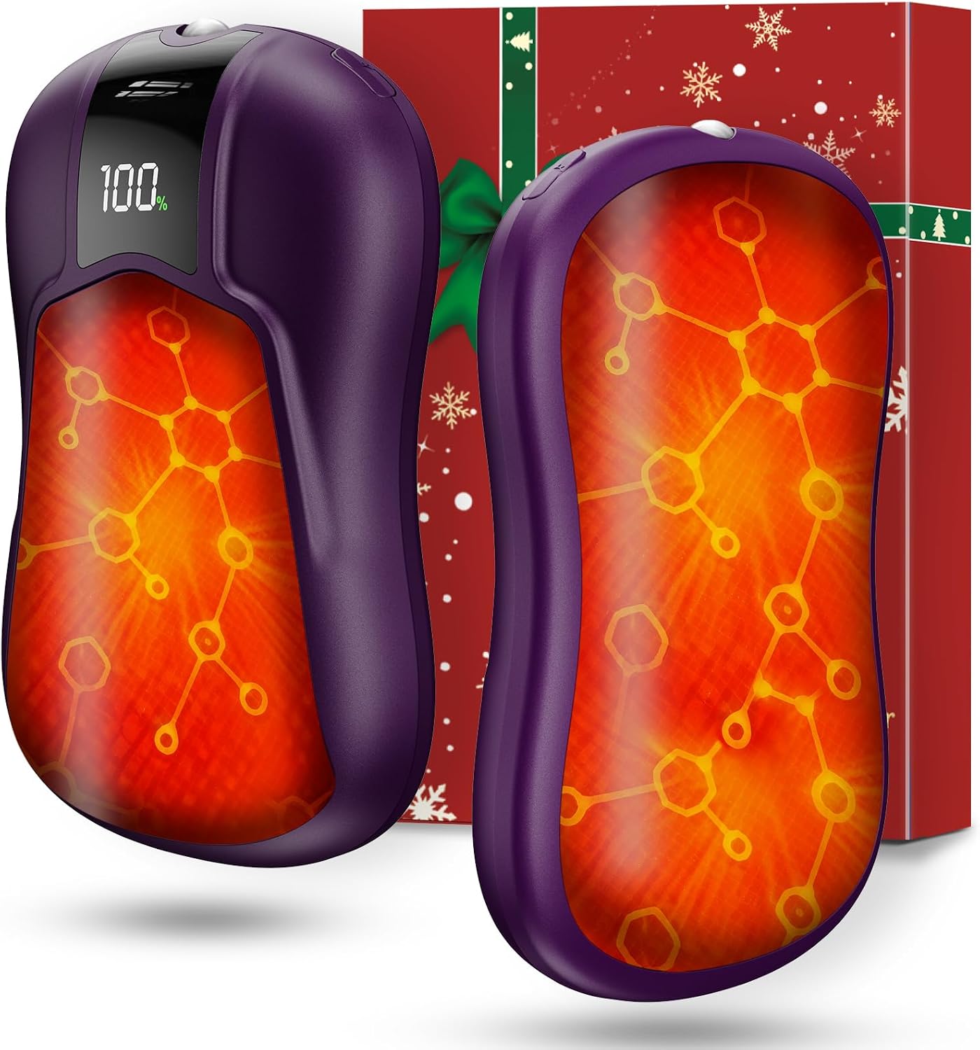Detalle de Nexillumi HW-07 Rechargeable Hand Warmers, Dual-Sided Heat, 10,000mAh, 2-Pack
