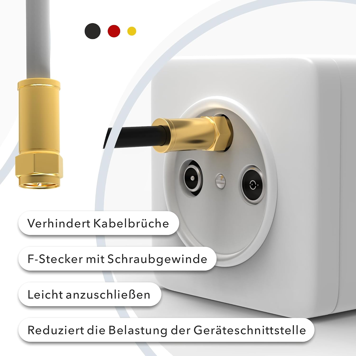 Detalle 1 de RedStar24 SAT-Kabel 1,5 m für TV