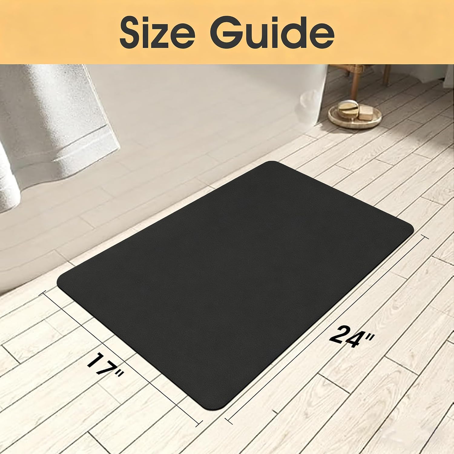 Detalle 2 de Ultra Thin Bath Mat with Non Slip Backing 24x17"