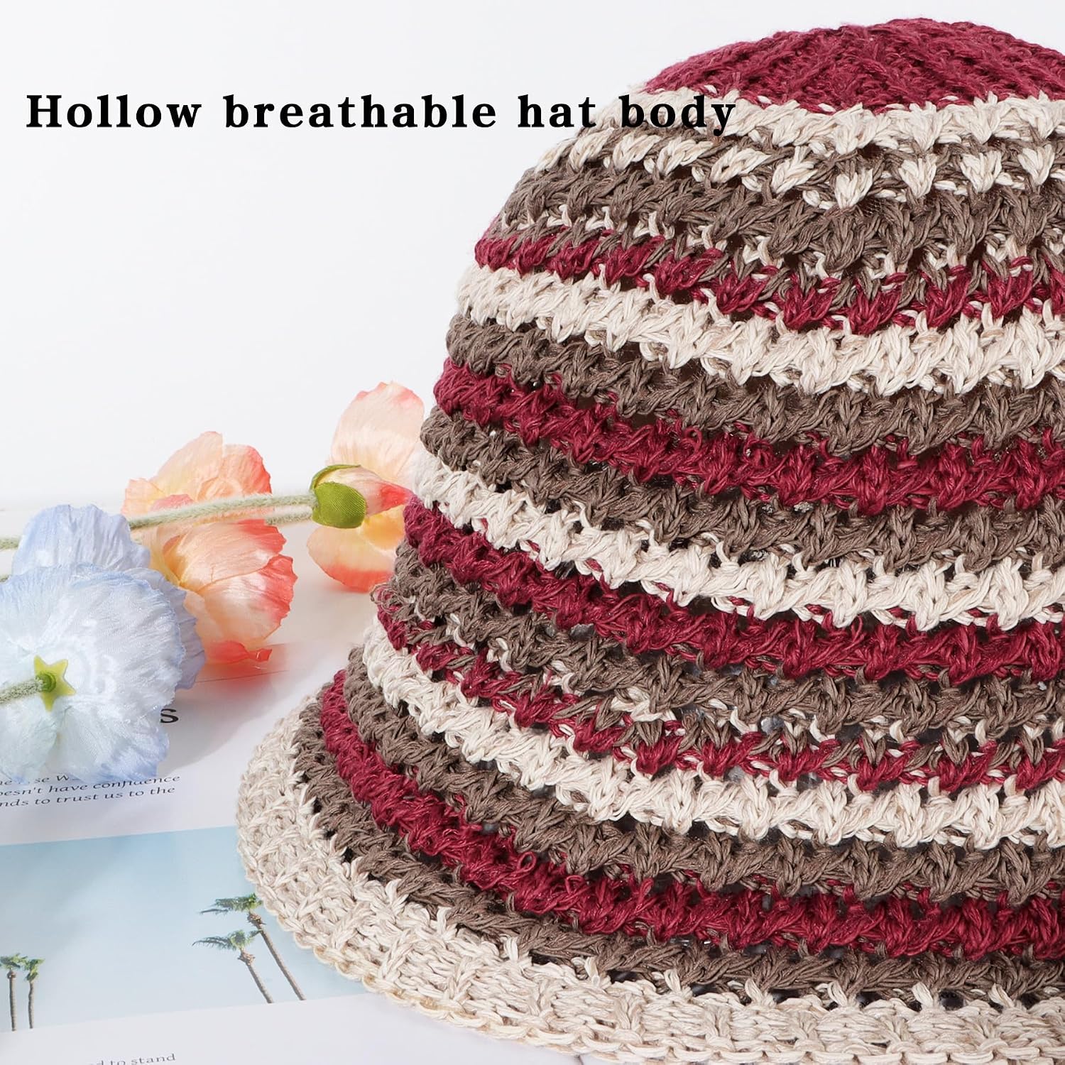 Thumbnail 1 de HeyCaps Sun Hat for Women — Wide Brim Breathable Straw Beach Hat