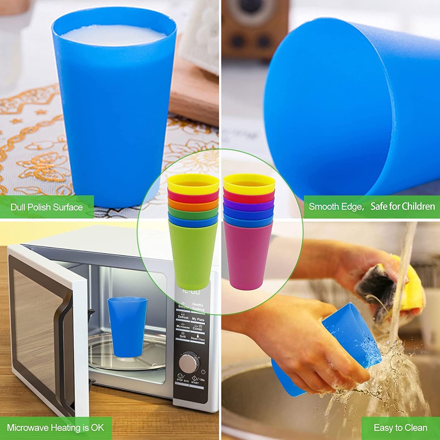 Detalle 1 de WAIZHIUA 27Pc reusable plastic cups 260 ml 🥤