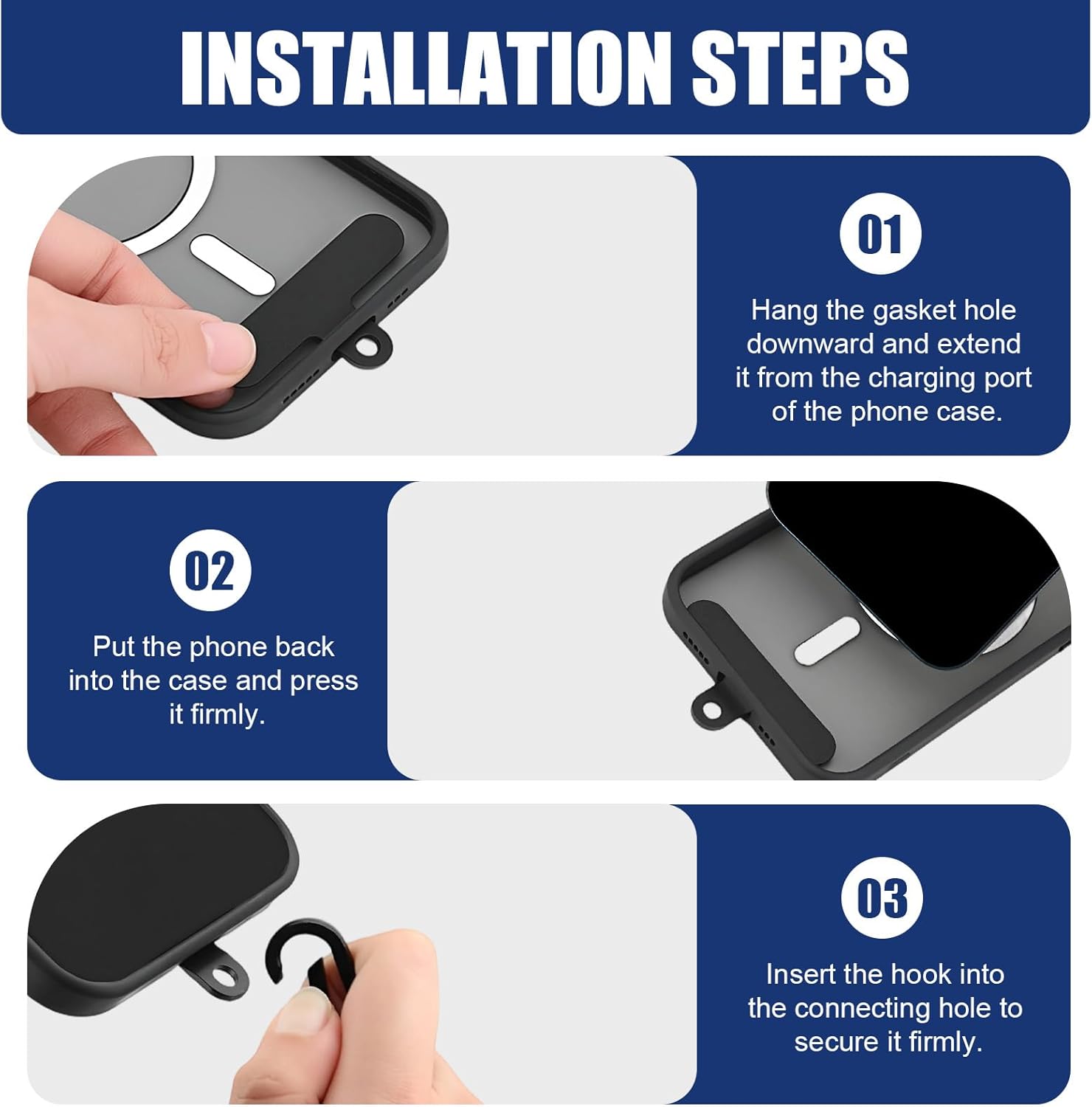 Thumbnail 5 de Horktrust 3-in-1 Universal Handykette mit Crossbody-Lanyard, Brillenhalter & Kopfhörerhaken – für Smartphone