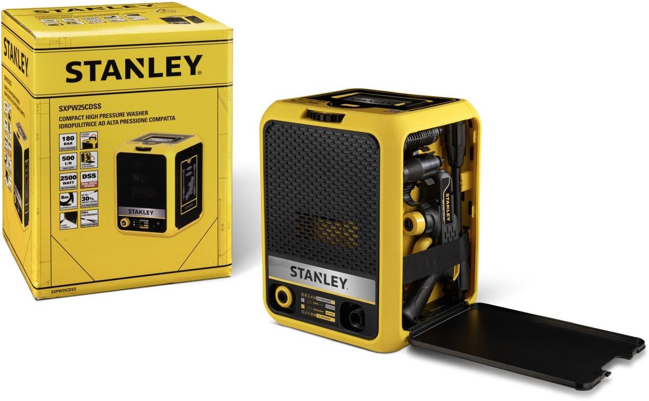 Detalle de Stanley SXPW25CDSS – kompaktowa myjka ciśnieniowa Dual Speed, 180 bar