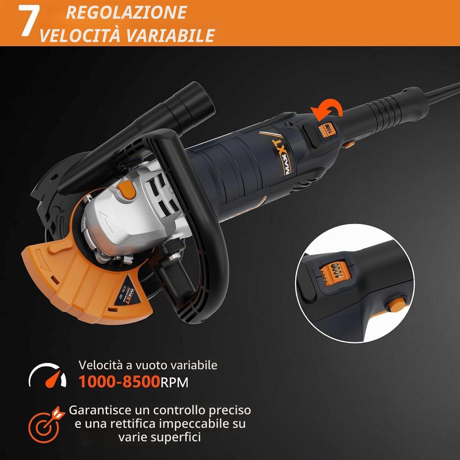Thumbnail 6 de Levigatrice per Cemento MAXXT 1500W con aspirazione integrata e controllo polvere
