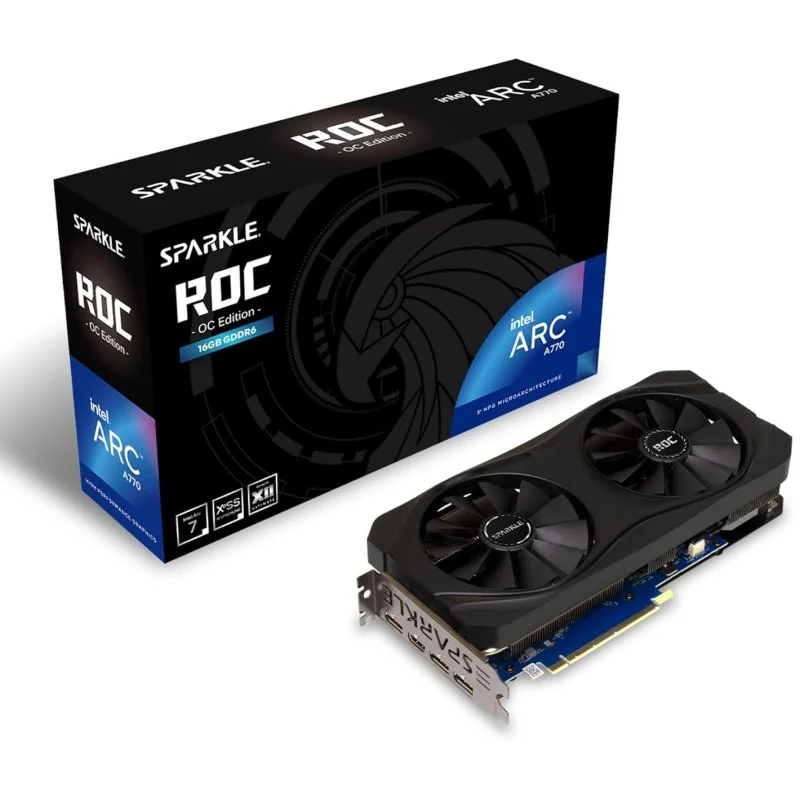 Detalle de Sparkle ROC OC Edition Intel Arc A770 16 GB GDDR6
