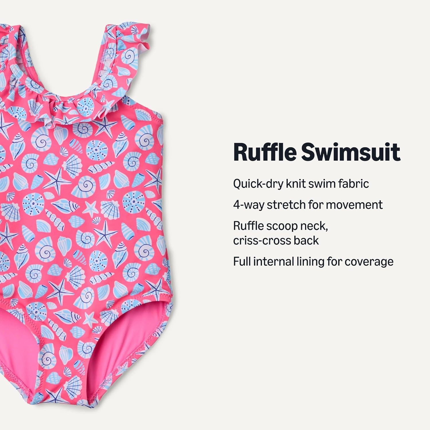 Thumbnail 1 de Amazon Essentials Girls One-Piece Swimsuit with Ruffles